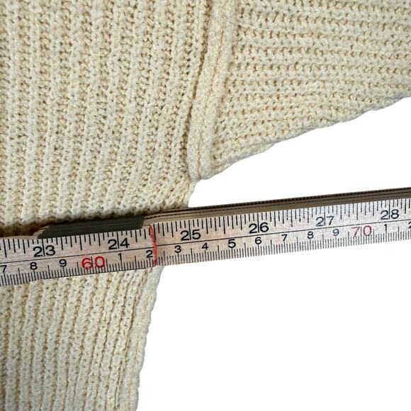 Natural Reflections Sweater | Butter Yellow Ribbed Knit Oversized Pullover | M - Picture 8 of 12